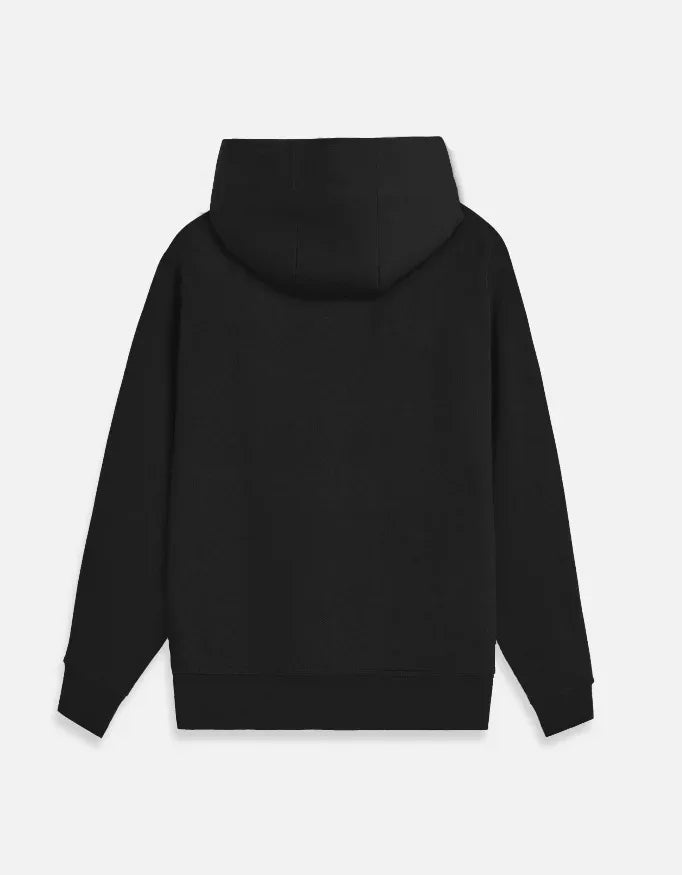 Premium Black Zip-Up Hoodie with Golden Wreath Emblem - VIVA ENTERPRISES 