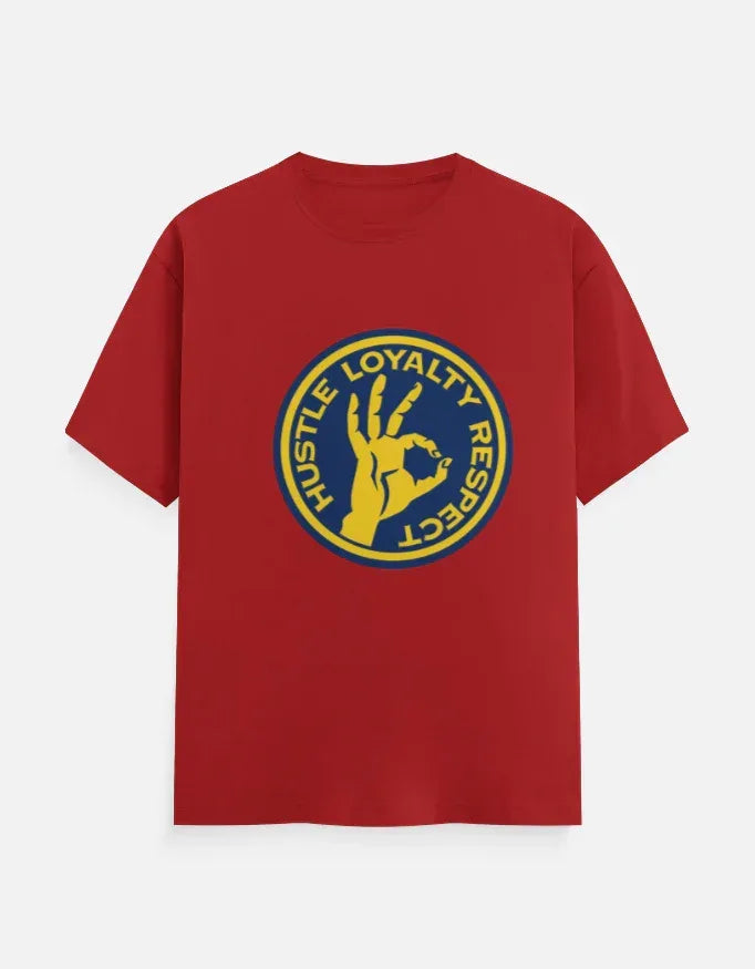 The Respect Emblem Tee – Hustle & Loyalty Graphic in Yellow and Blue - VIVA ENTERPRISES 