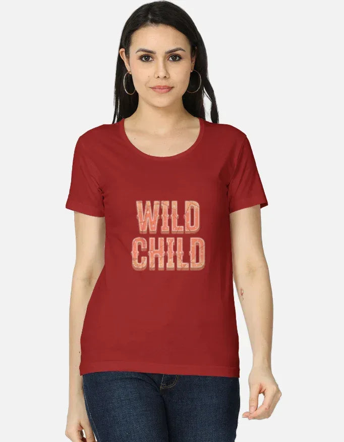 Graphic Wild Child Women’s Tee – Everyday Casual Look - VIVA ENTERPRISES 