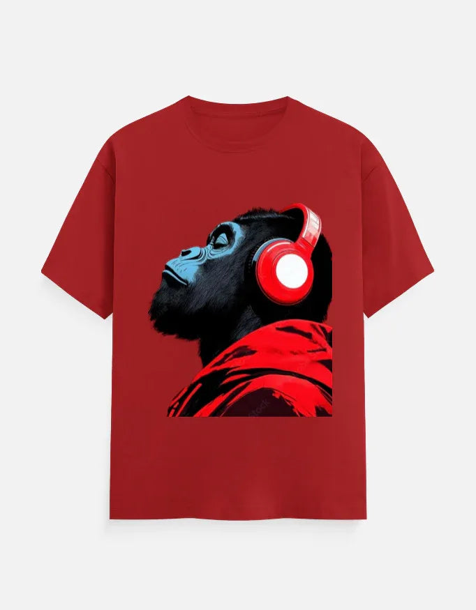 Cool Gorilla with Headphones Graphic T-Shirt | Urban Streetwear Tee - VIVA ENTERPRISES 
