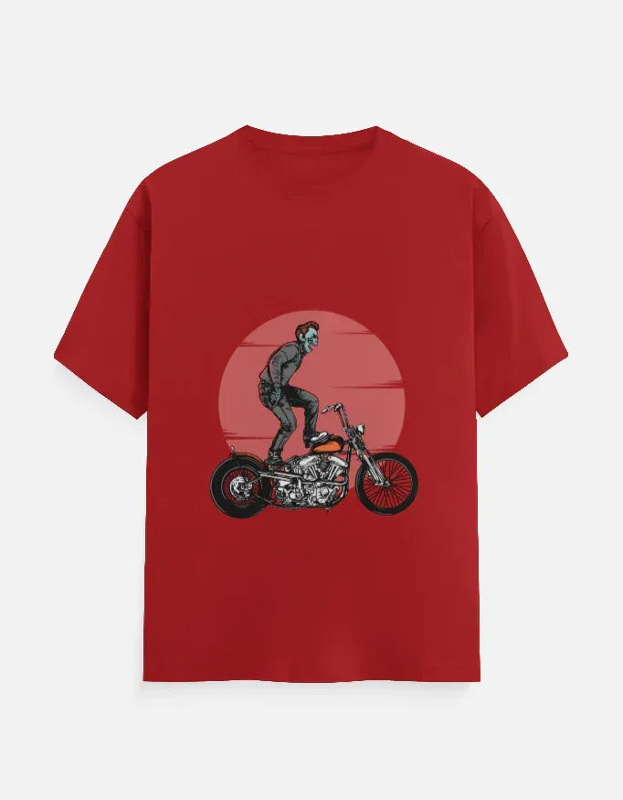 Motorcycle Rider T-Shirt Crew T-Shirt - VIVA ENTERPRISES 