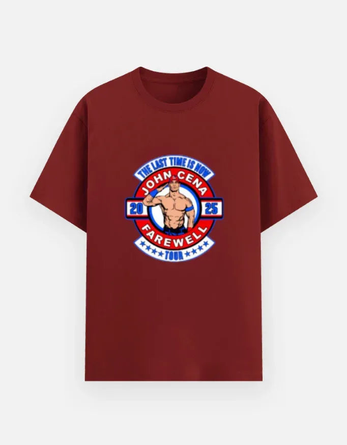 John Cena 2025 Farewell Tour Black Tee - The Last Time Is Now Graphic Shirt - VIVA ENTERPRISES 