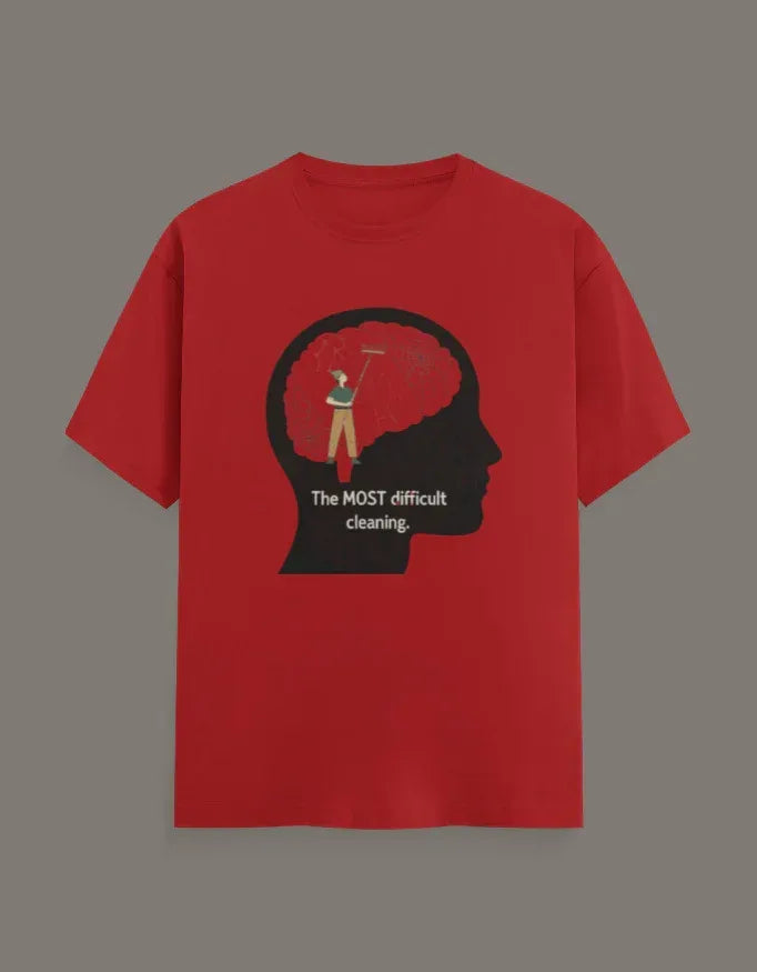 Mind Cleaning Motivational Graphic T-Shirt - VIVA ENTERPRISES 