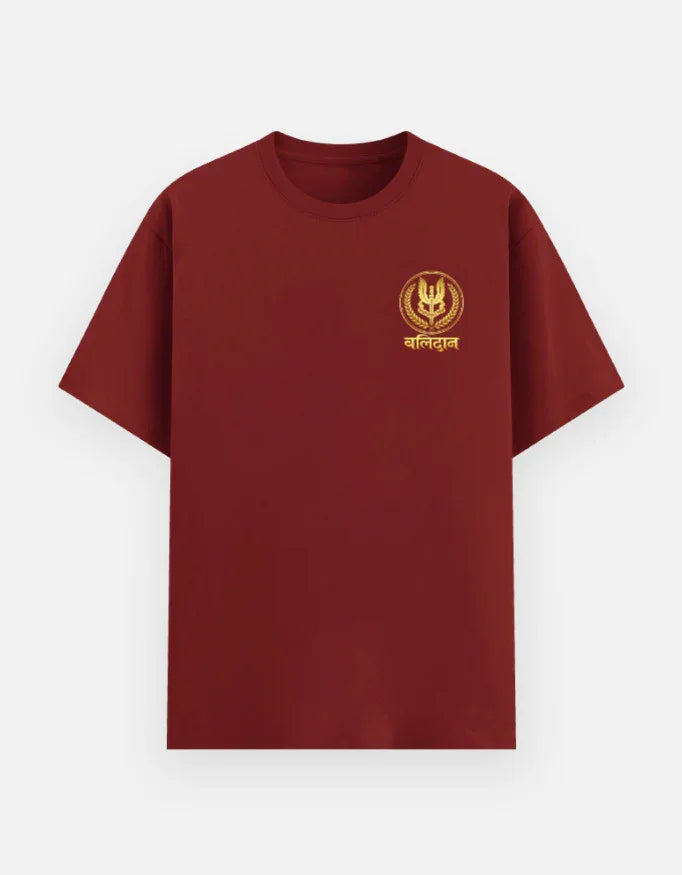 Dhurander Army Inspired Balidan T-Shirt – Black & Gold Premium Cotton - VIVA ENTERPRISES 