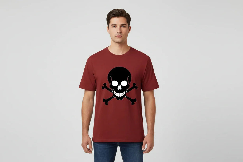 classic Jolly Roger (skull and crossbones) graphic printed T-Shirt - VIVA ENTERPRISES 