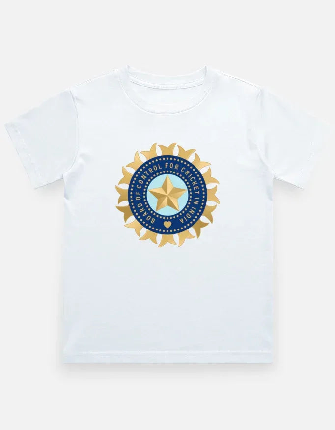 Official India Cricket Jersey Style T-Shirt Boy's Crew Neck T-Shirt - VIVA ENTERPRISES 