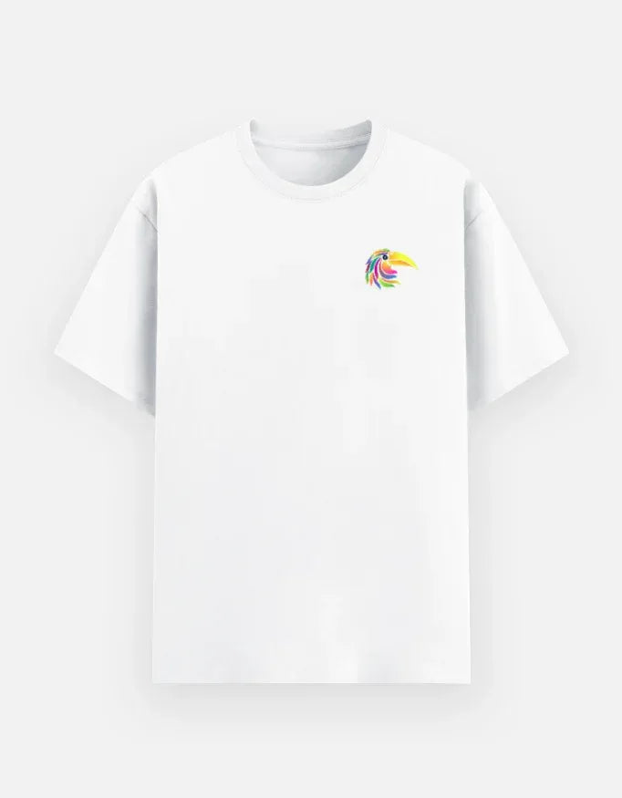 Stylized Exotic Bird Minimalist T-Shirt - VIVA ENTERPRISES 