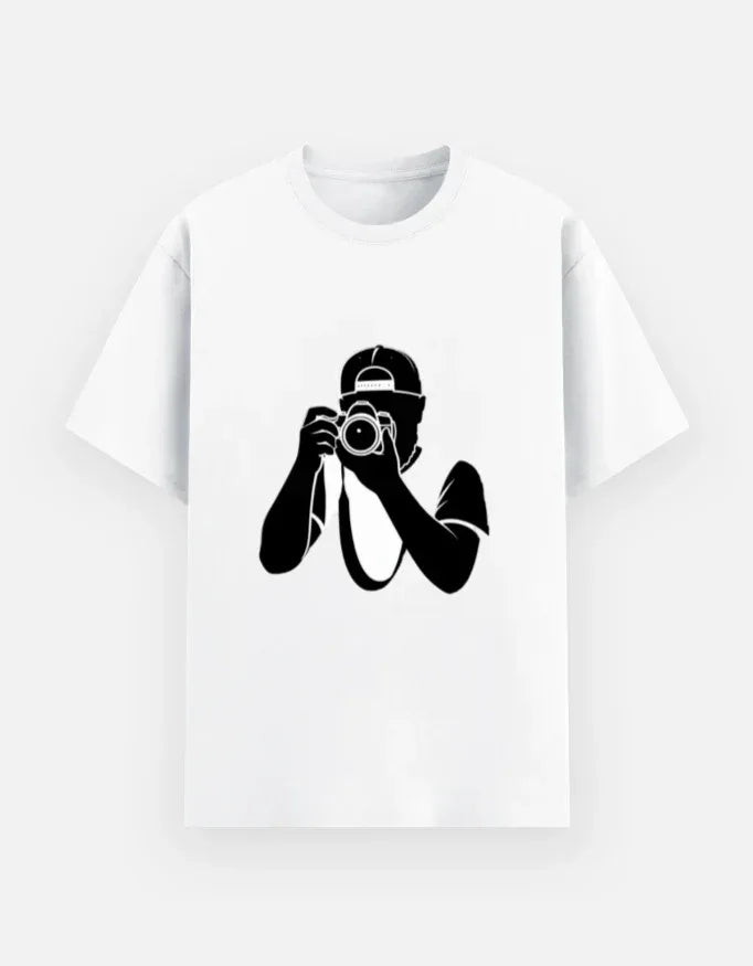 Capture the Moment: Minimalist Camera Graphic Tees - VIVA ENTERPRISES 
