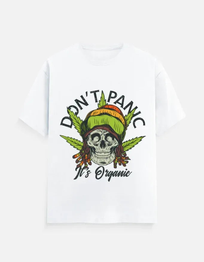 Dont Panic Printed Classic Crew T-Shirt - VIVA ENTERPRISES 