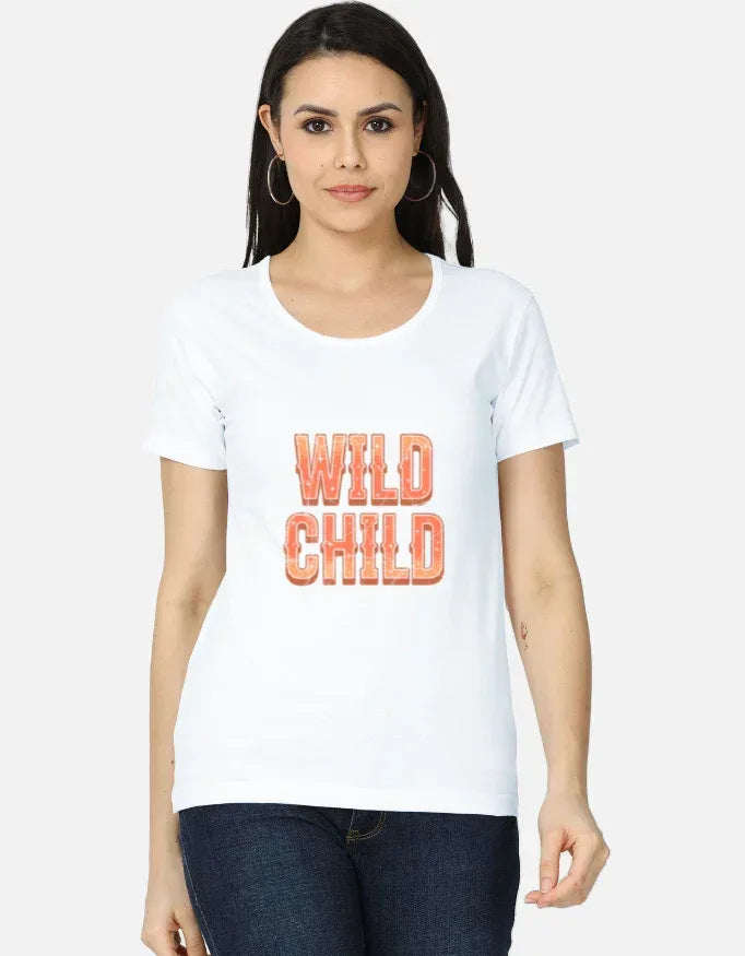 Graphic Wild Child Women’s Tee – Everyday Casual Look - VIVA ENTERPRISES 