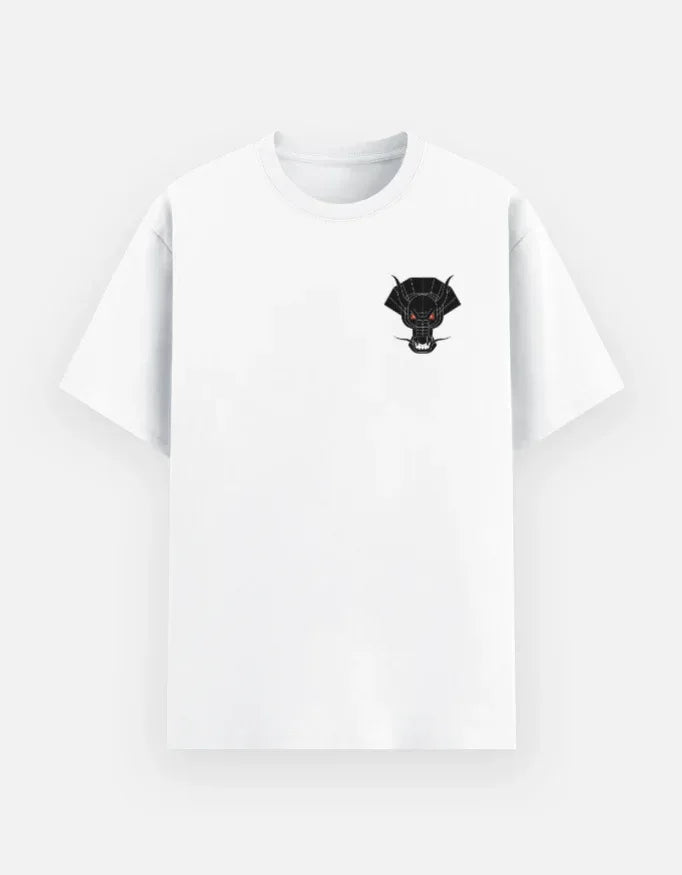 White T-Shirt with Small Dark Elephant Graphic - VIVA ENTERPRISES 