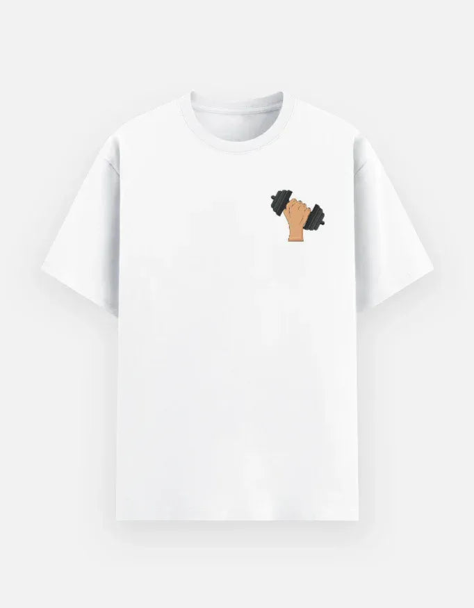 Minimalist Dumbbell Black Tee - VIVA ENTERPRISES 