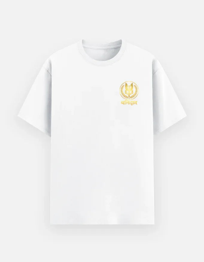 Dhurander Army Inspired Balidan T-Shirt – Black & Gold Premium Cotton - VIVA ENTERPRISES 