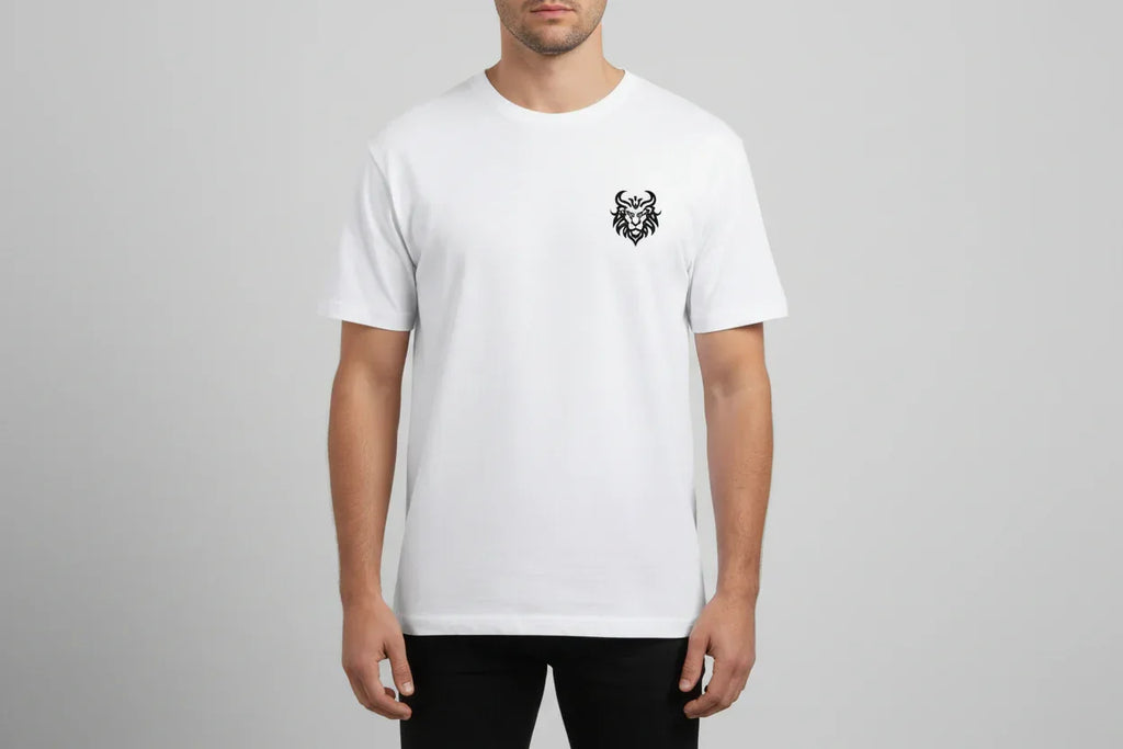 Horned Lion/Mythical Beast Pocket Print Tee - VIVA ENTERPRISES 