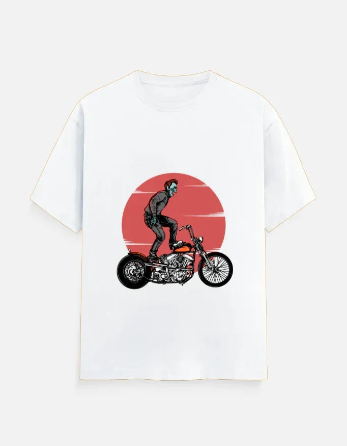 Motorcycle Rider T-Shirt Crew T-Shirt - VIVA ENTERPRISES 