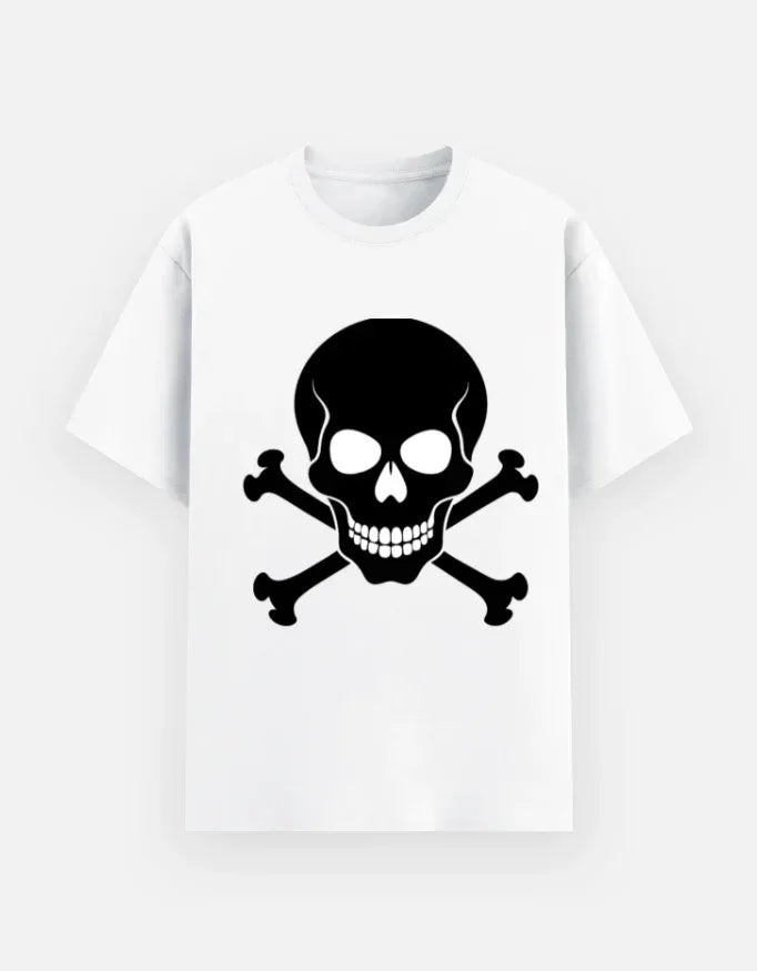 classic Jolly Roger (skull and crossbones) graphic printed T-Shirt - VIVA ENTERPRISES 