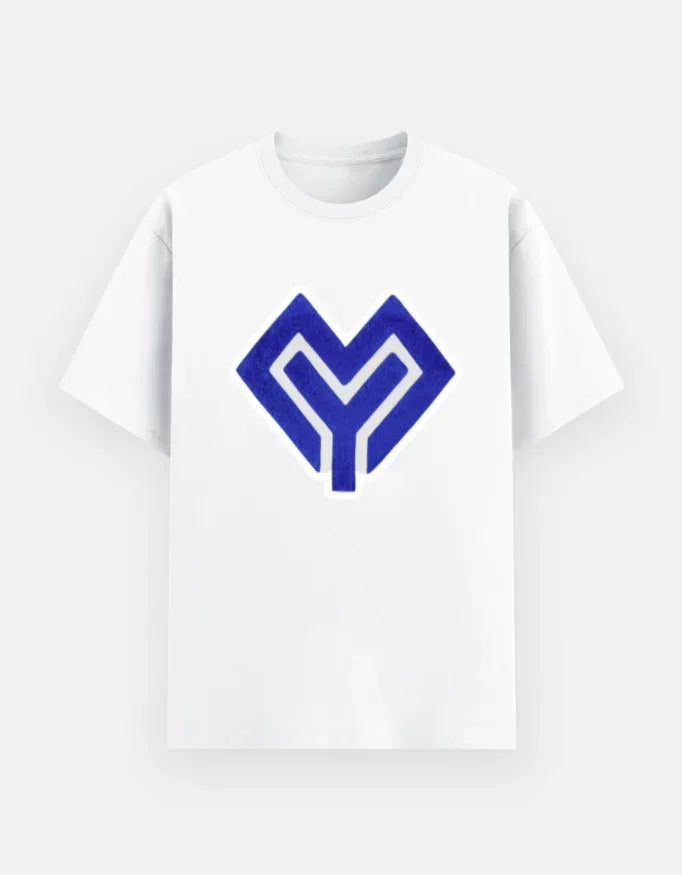 T-shirt with Purple Y-Heart Logo - VIVA ENTERPRISES 
