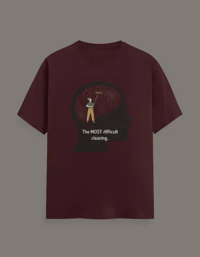 Mind Cleaning Motivational Graphic T-Shirt - VIVA ENTERPRISES 