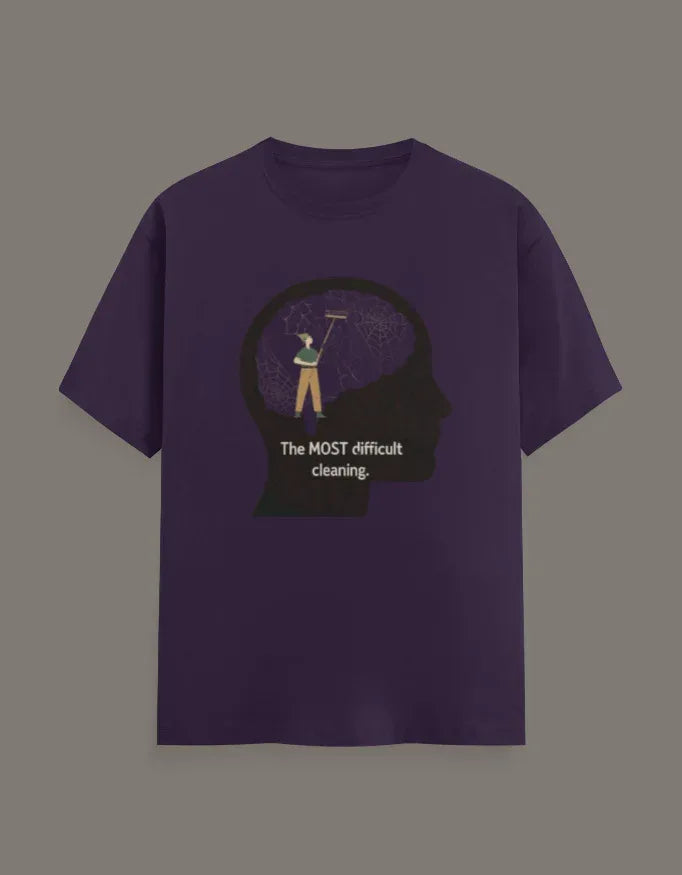 Mind Cleaning Motivational Graphic T-Shirt - VIVA ENTERPRISES 