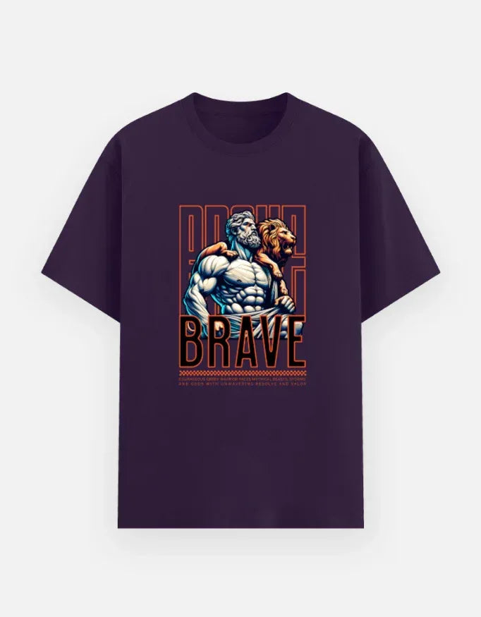 PROUD BRAVE Hercules and Lion Skin T-Shirt - VIVA ENTERPRISES 