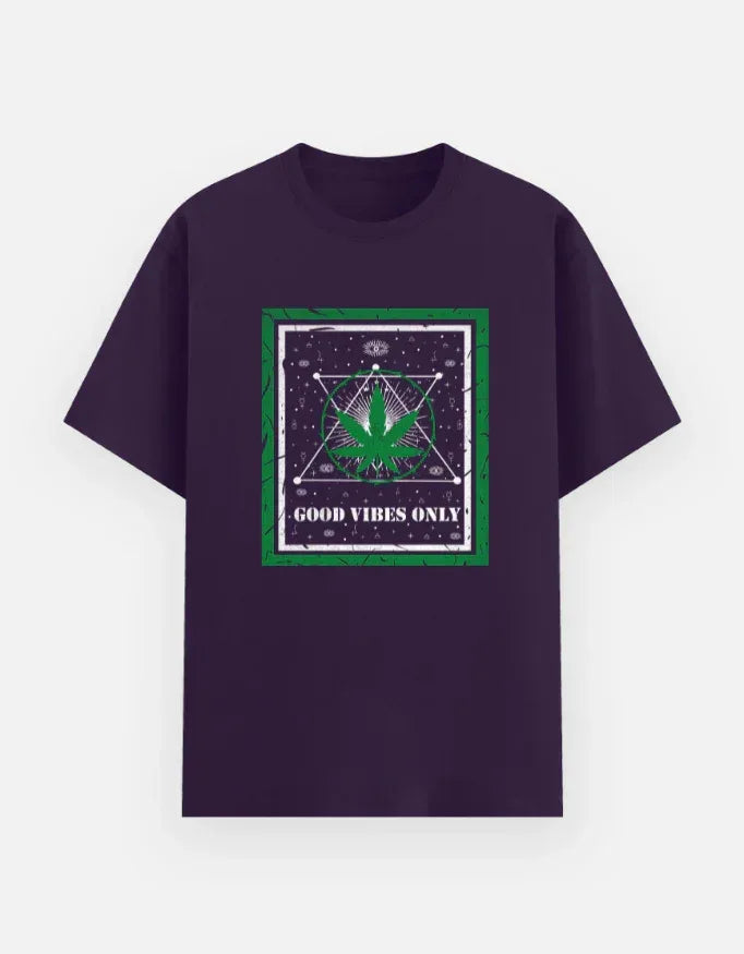Good Vibes Only Graphic Printed Black T-Shirt – Unisex Cotton Tee - VIVA ENTERPRISES 
