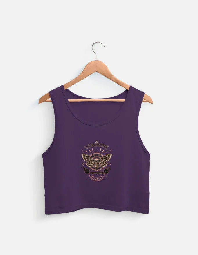 Heavy Metal Aesthetic Destruction Crop Tank - VIVA ENTERPRISES 