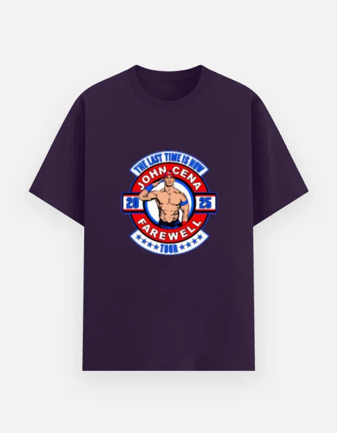 John Cena 2025 Farewell Tour Black Tee - The Last Time Is Now Graphic Shirt - VIVA ENTERPRISES 