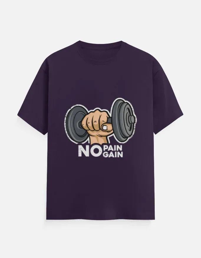 No Pain No Gain Dumbbell T-Shirt - VIVA ENTERPRISES 
