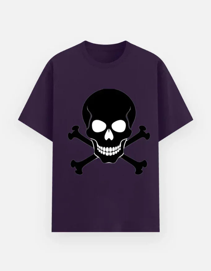 classic Jolly Roger (skull and crossbones) graphic printed T-Shirt - VIVA ENTERPRISES 