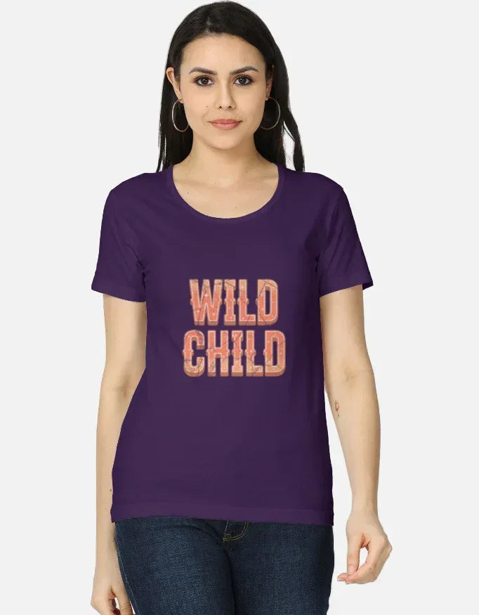 Graphic Wild Child Women’s Tee – Everyday Casual Look - VIVA ENTERPRISES 