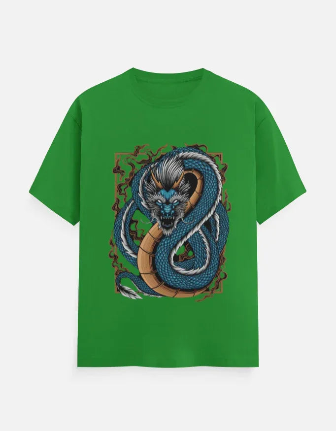 Ferocious Blue Dragon T-Shirt Design T-Shirt - VIVA ENTERPRISES 