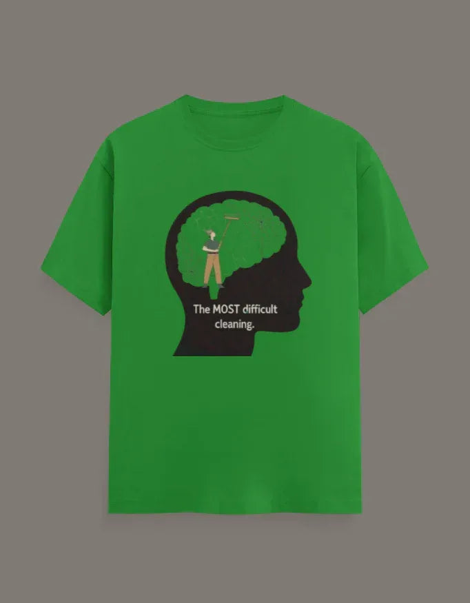 Mind Cleaning Motivational Graphic T-Shirt - VIVA ENTERPRISES 