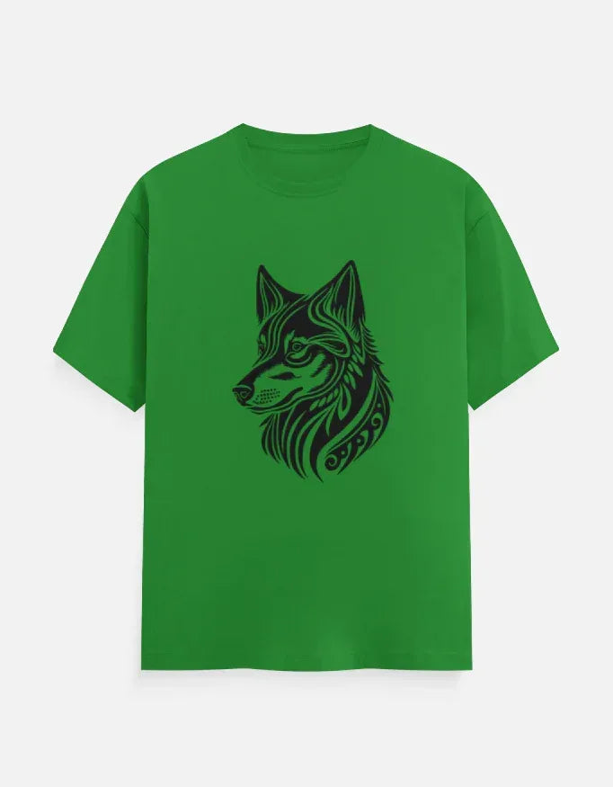 Wolf Head Maori Style Graphic T-Shirt - VIVA ENTERPRISES 