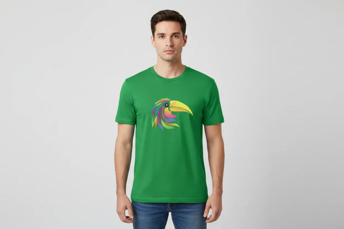 Rainbow Feathered Toucan T-Shirt - VIVA ENTERPRISES 