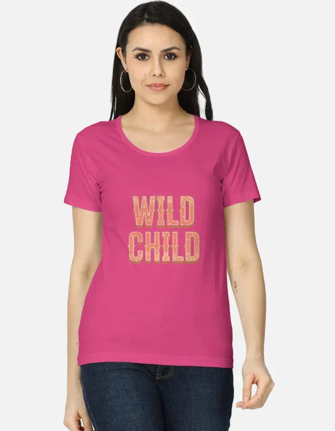 Graphic Wild Child Women’s Tee – Everyday Casual Look - VIVA ENTERPRISES 