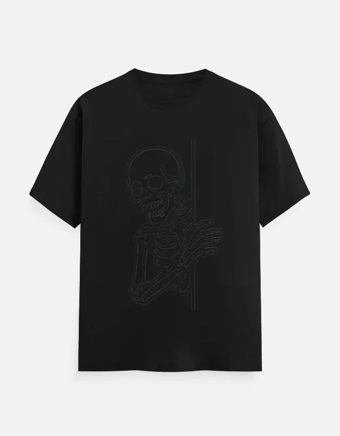 Skeleton Graphic T-Shirt | Creepy Skull Design Tee - VIVA ENTERPRISES 
