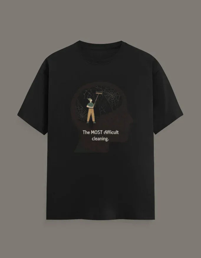 Mind Cleaning Motivational Graphic T-Shirt - VIVA ENTERPRISES 