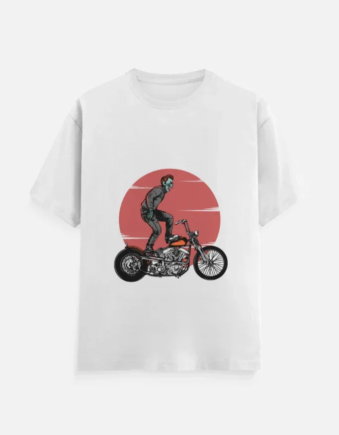Motorcycle Rider T-Shirt Crew T-Shirt - VIVA ENTERPRISES 