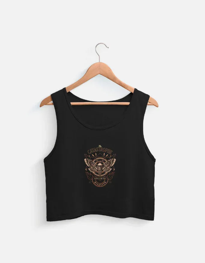 Heavy Metal Aesthetic Destruction Crop Tank - VIVA ENTERPRISES 