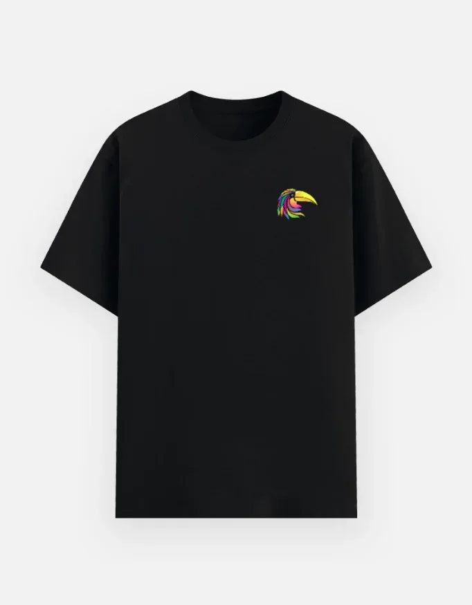 Stylized Exotic Bird Minimalist T-Shirt - VIVA ENTERPRISES 