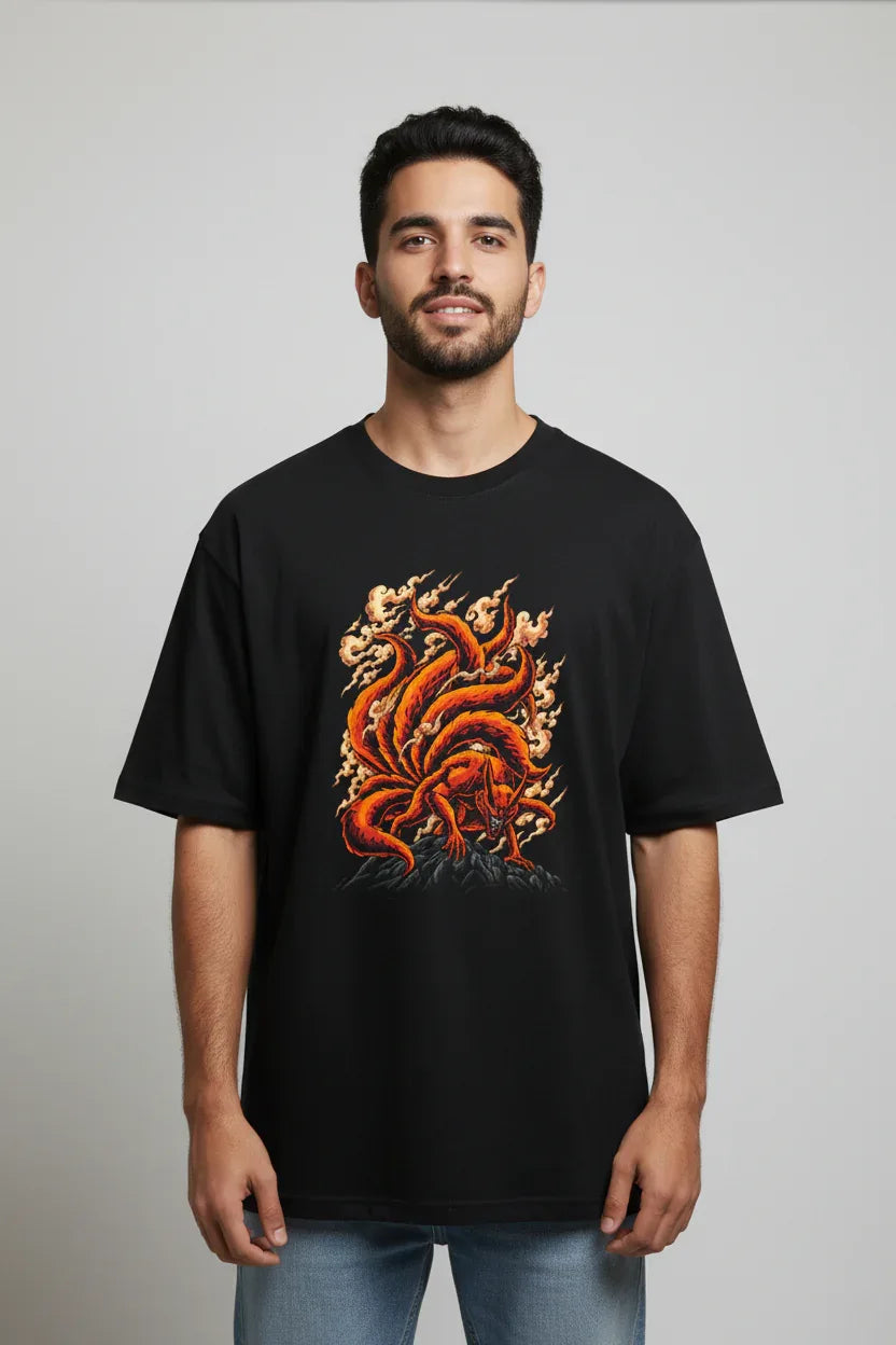 Kurama The Nine-Tailed Fox Demon T-Shirt - VIVA ENTERPRISES 
