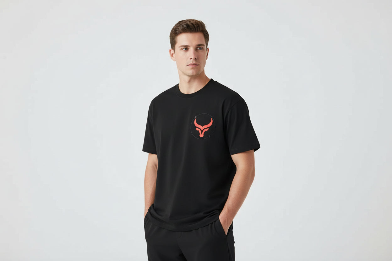 Unisex Basic T-Shirt Round Neck Bull face - VIVA ENTERPRISES 