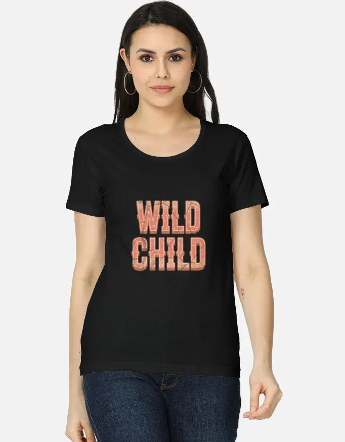 Graphic Wild Child Women’s Tee – Everyday Casual Look - VIVA ENTERPRISES 