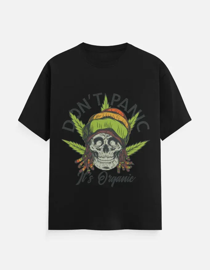 Dont Panic Printed Classic Crew T-Shirt - VIVA ENTERPRISES 