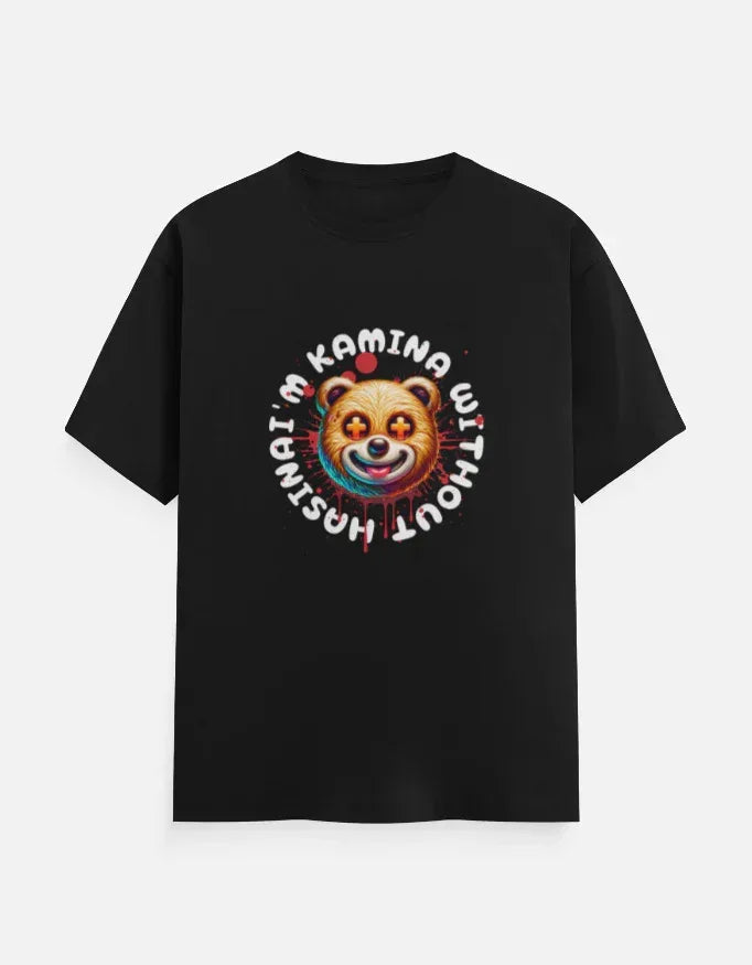 Psycho Bear Slogan Tee - VIVA ENTERPRISES 