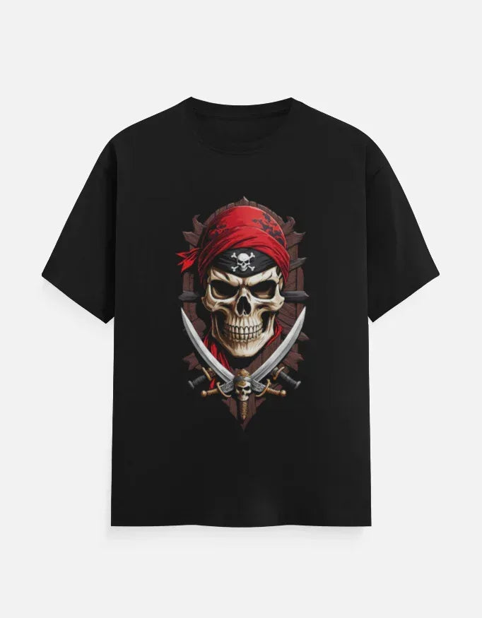 Men’s Urban Pirate Skull Graphic T-Shirt - VIVA ENTERPRISES 
