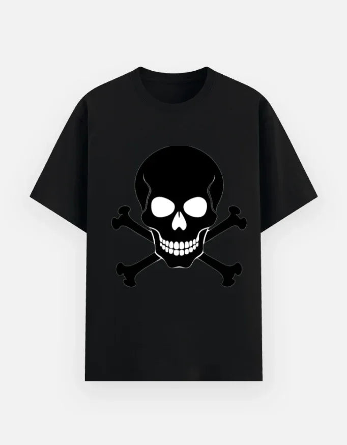 classic Jolly Roger (skull and crossbones) graphic printed T-Shirt - VIVA ENTERPRISES 