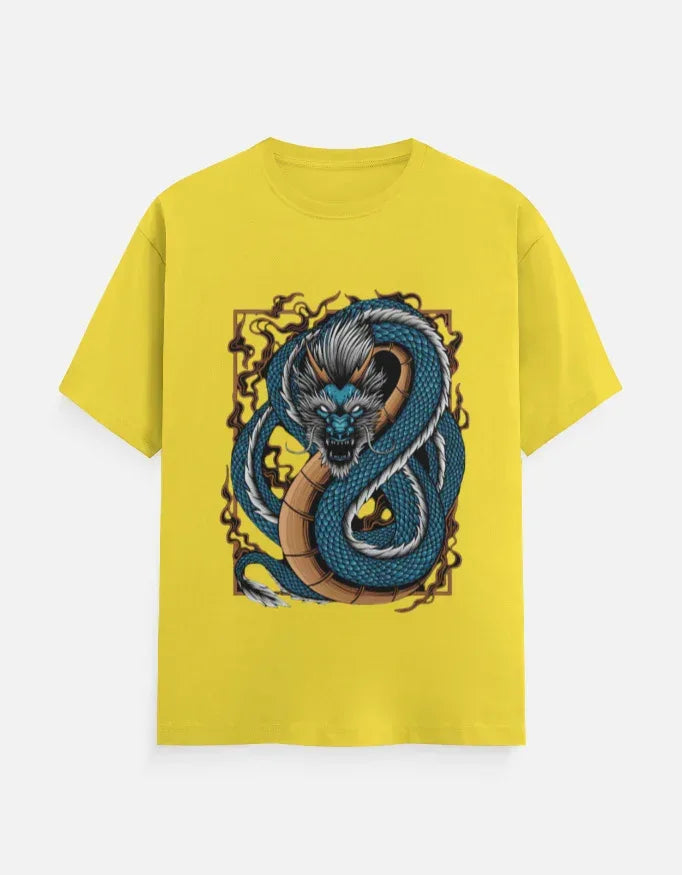 Ferocious Blue Dragon T-Shirt Design T-Shirt - VIVA ENTERPRISES 