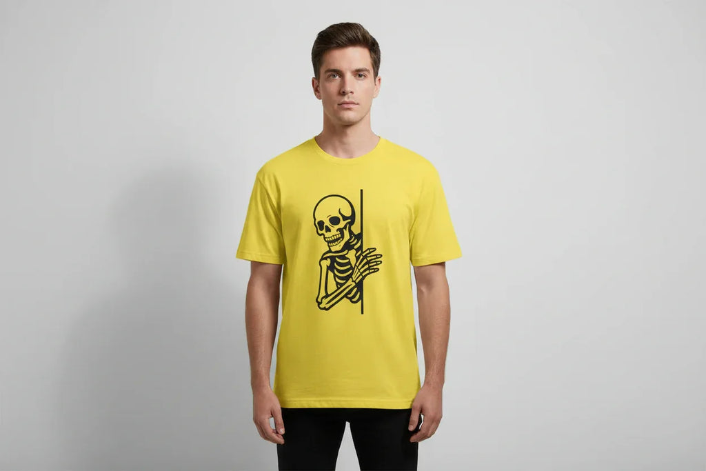 Skeleton Graphic T-Shirt | Creepy Skull Design Tee - VIVA ENTERPRISES 