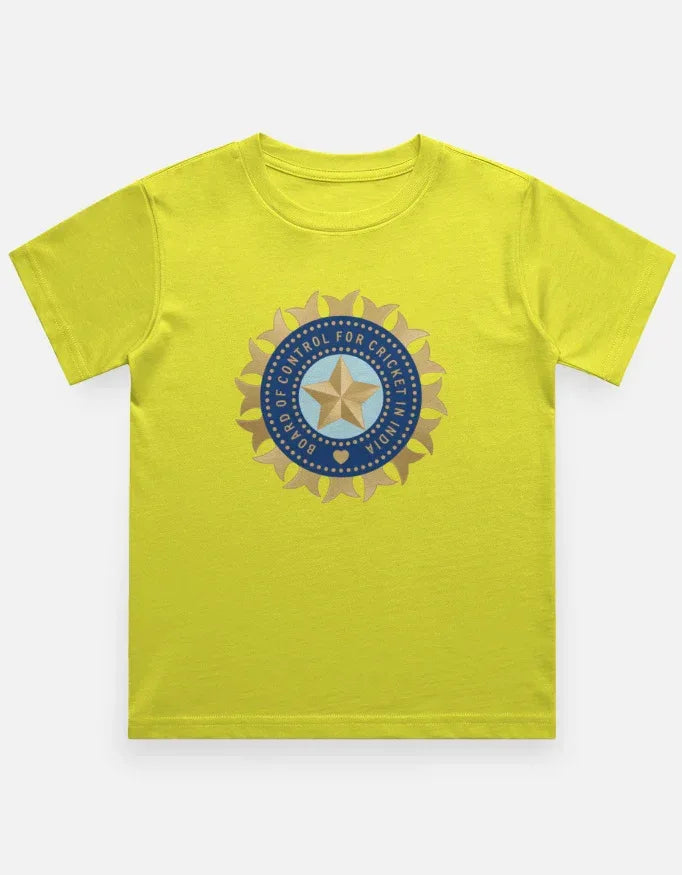 Official India Cricket Jersey Style T-Shirt Boy's Crew Neck T-Shirt - VIVA ENTERPRISES 